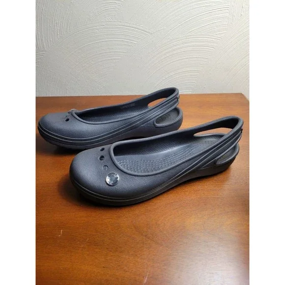 Crocs Women's Junior Kadee Ballet Flats Jeweled Size 3J Nice! - Picture 3 of 7
